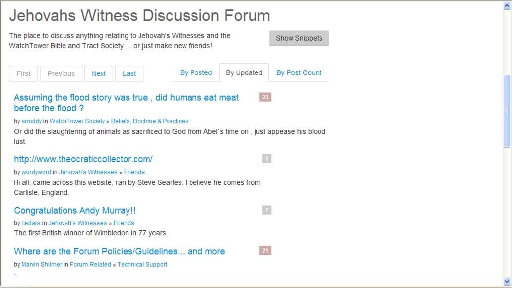 screen shot jwd home page