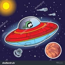 Image result for Cartoon Spaceship coming to earth