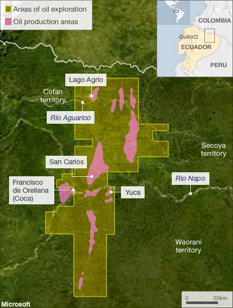 Oil production map