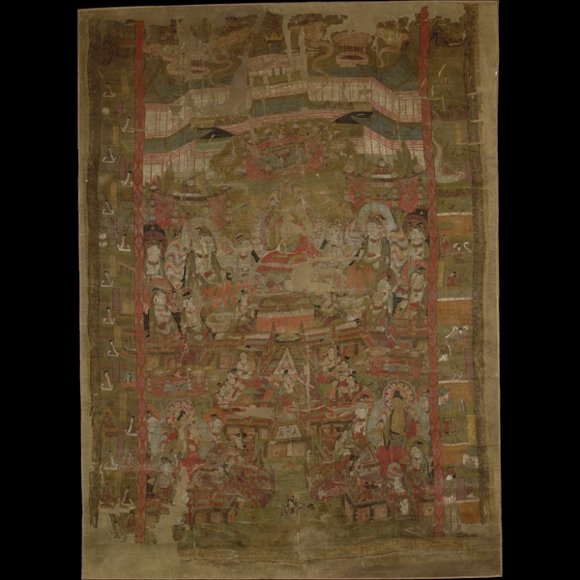 Paradise of Amitabha, ink and