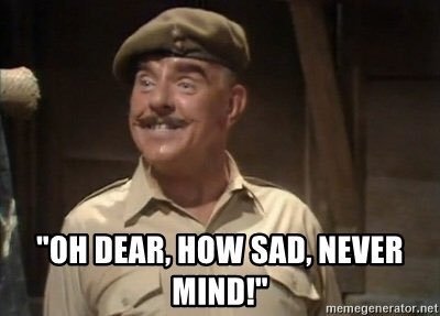 mrchrisaddison@dizl.de on Twitter: "Oh dear, what a pity, never mind." /  Twitter