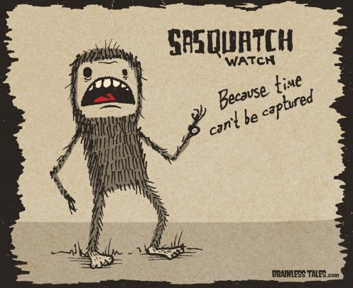 Image result for sasquatch looking at watch