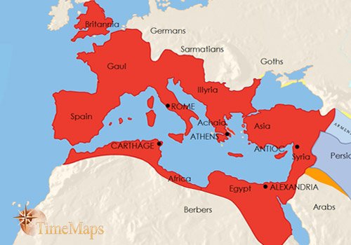 history map of The Rise and Fall of the Roman Empire 275AD