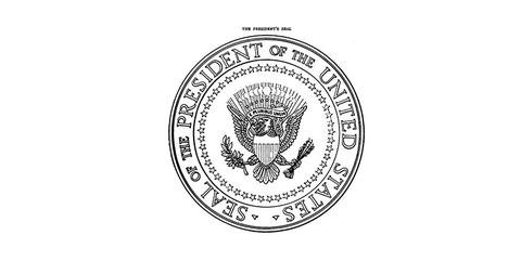 Image result for black and white presidential seal