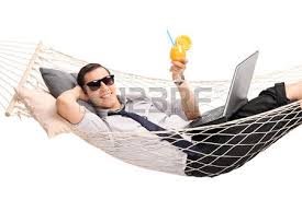 Image result for Business man in hammock on beach