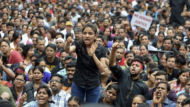 Hundreds of demonstrators demand justice after a 6-year-old student was allegedly raped by two staff members within a school's premises.