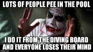 Image result for Peeing in the pool from the diving board