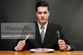 Image result for bUSINESSMAN EATING MEAT
