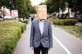 Image result for Man with bag on head
