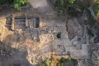 A bird's-eye view of the temple, taken at the end of the 2013 excavation season.