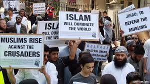 Image result for radical religious with bomb strapped to himself pic