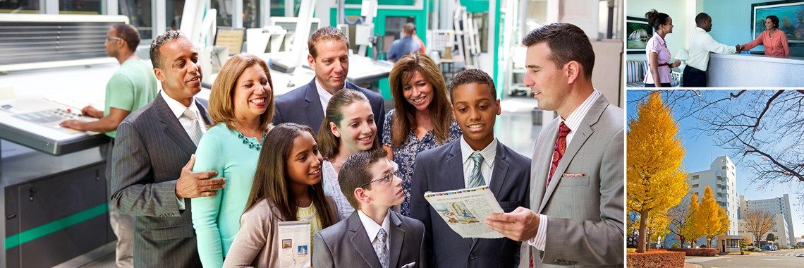 People touring offices of Jehovah’s Witnesses