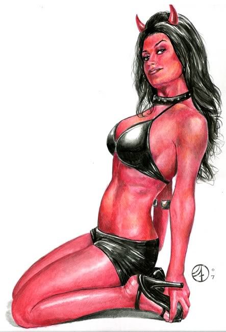 red devil girl