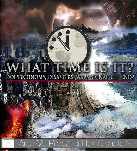 front page "does .. disasters signal the end?"