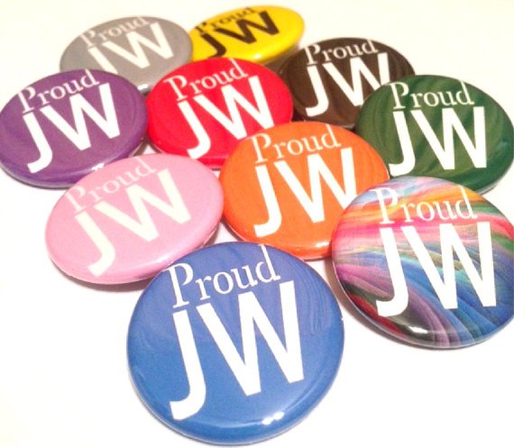 Proud Jehovah Witness BUTTONS or MAGNETS or mirrors in colors love JW.org badges pins pinback jehovah's witnesses 1.25" or 2.25"