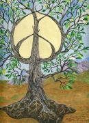 Tree Of Life Paintings - Peace Tree of Life by Tree Whisper Art - DLynneS