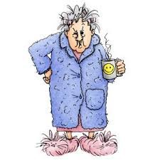Image result for old woman in housecoat and curlers
