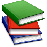 Three books stacked