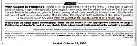 Awake masthead Oct 1995 generation