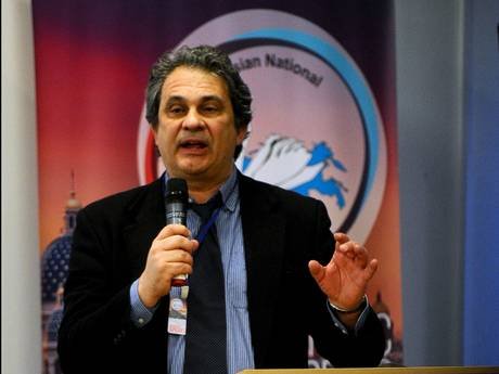 Chairman of Italy's party 'New Force' Roberto Fiore speaks during the International Russian Conservative Forum (OLGA MALTSEVA/AFP/Getty Images)