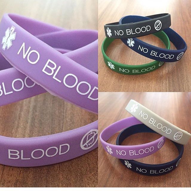 Jehovah witness deals no blood bracelet