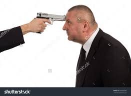 Image result for businessman with gun to head