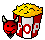 satn with popcorn