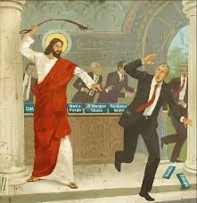 Image result for jesus money changers businessmen