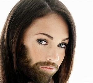 Image result for Pic of young lady with full beard