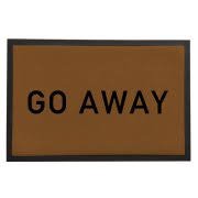 Image result for go away welcome mat