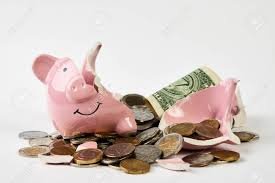 Image result for broken piggy bank