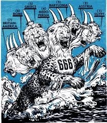 Image result for 7 headed beast with 10 horns