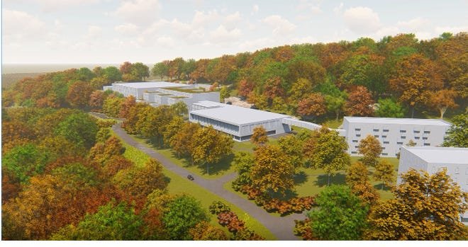 A rendering of the future audio-visual production center with housing on 242 acres in western Ramapo planned by the Jehovah's Witnesses.