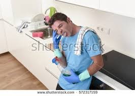 Image result for man cleaning kitchen