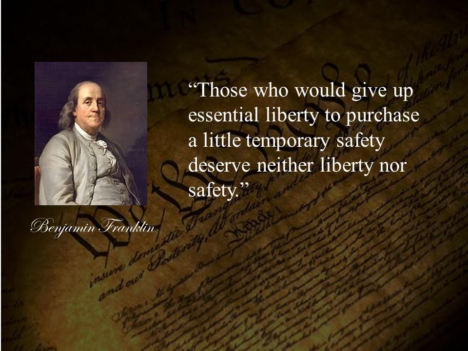 Image result for those who would give up their rights in order to be secure