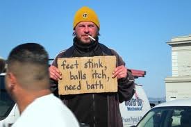 Image result for Homeless man with sign