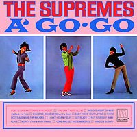 The Supremes on the cover of their Supremes A' Go-Go (1966) album. This album was the first by an all-female group to hit No. 1 on the Billboard 200.