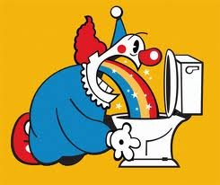 Image result for clown barfing